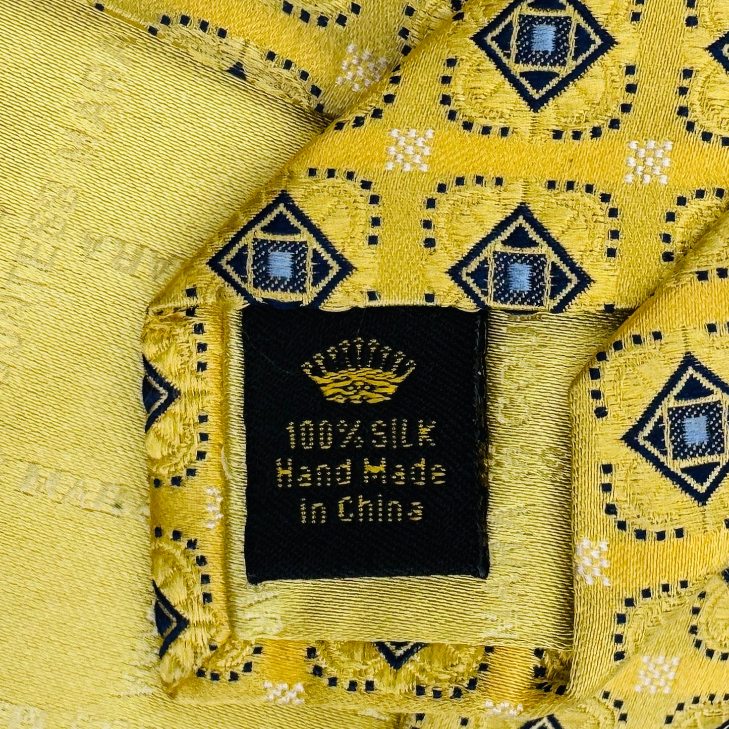 Countess Mara Golden Yellow 'Geometric Pattern' Tie (Size Regular)