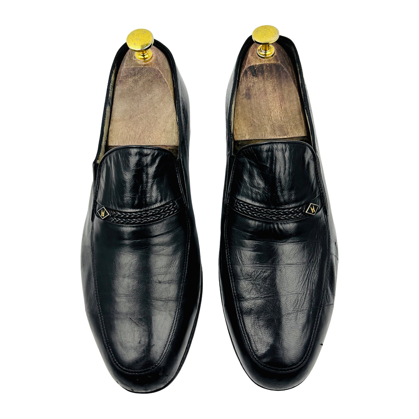 Moreschi Men's Black Leather Loafers (Size 42.5)