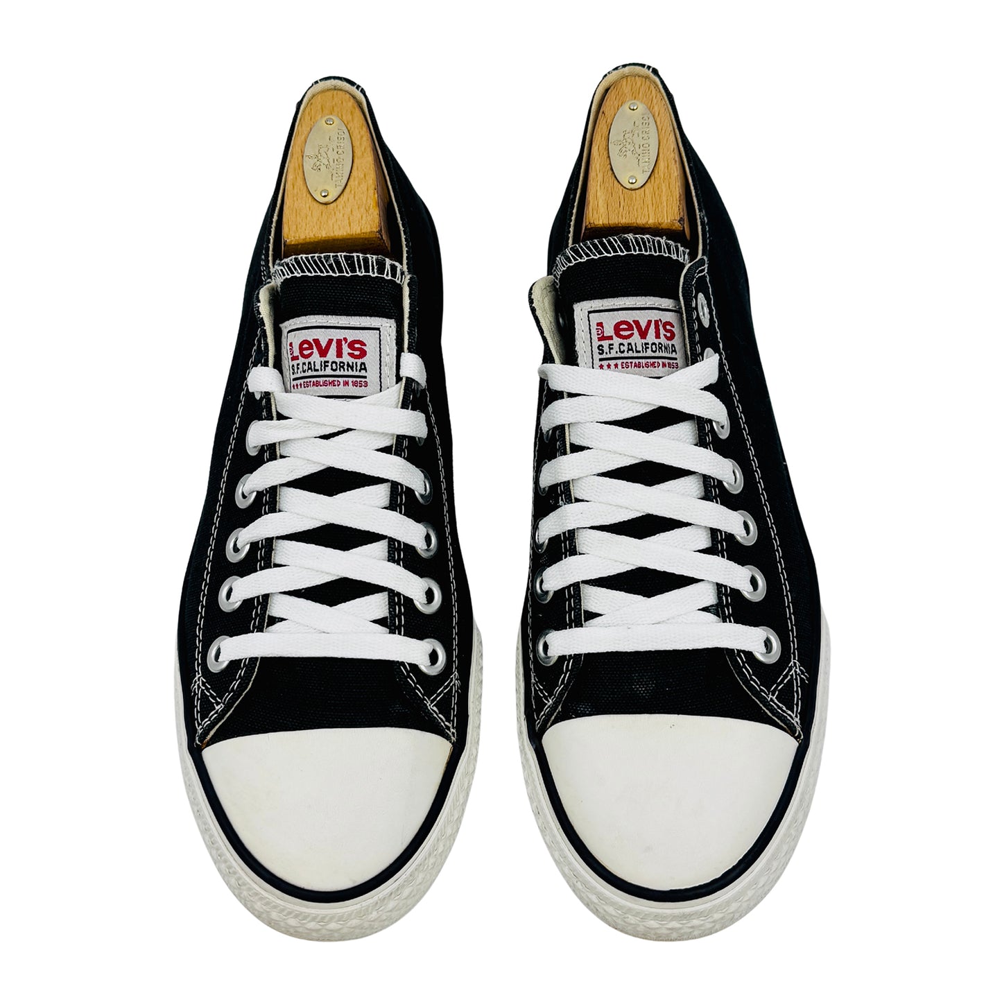 Levi's Men's Black Leather Sneakers (Size 43)