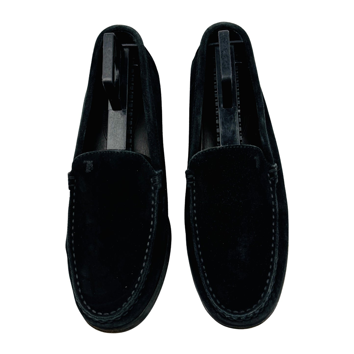 Tod's Black Suede Heeled Loafers (Size 36.5)