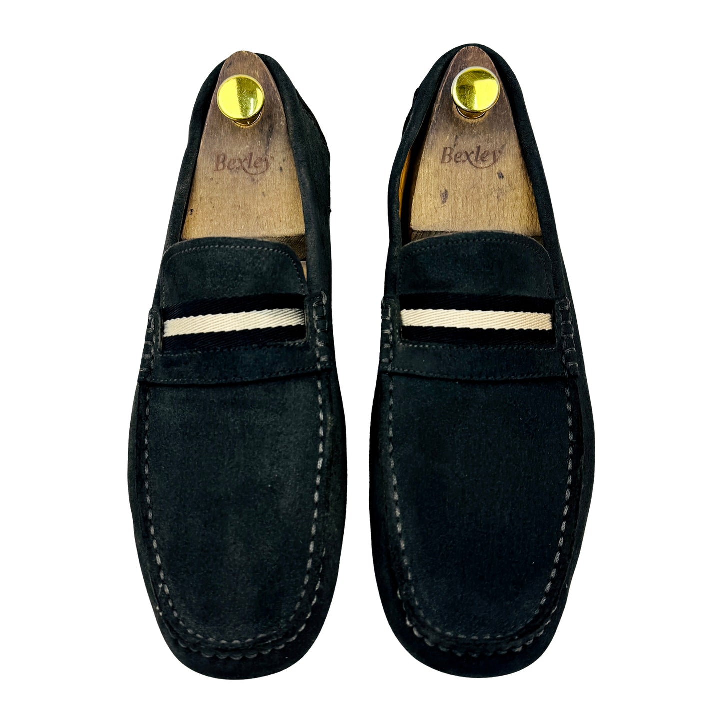 Bally Wabler Black Suede Driving Loafers (Size 43)