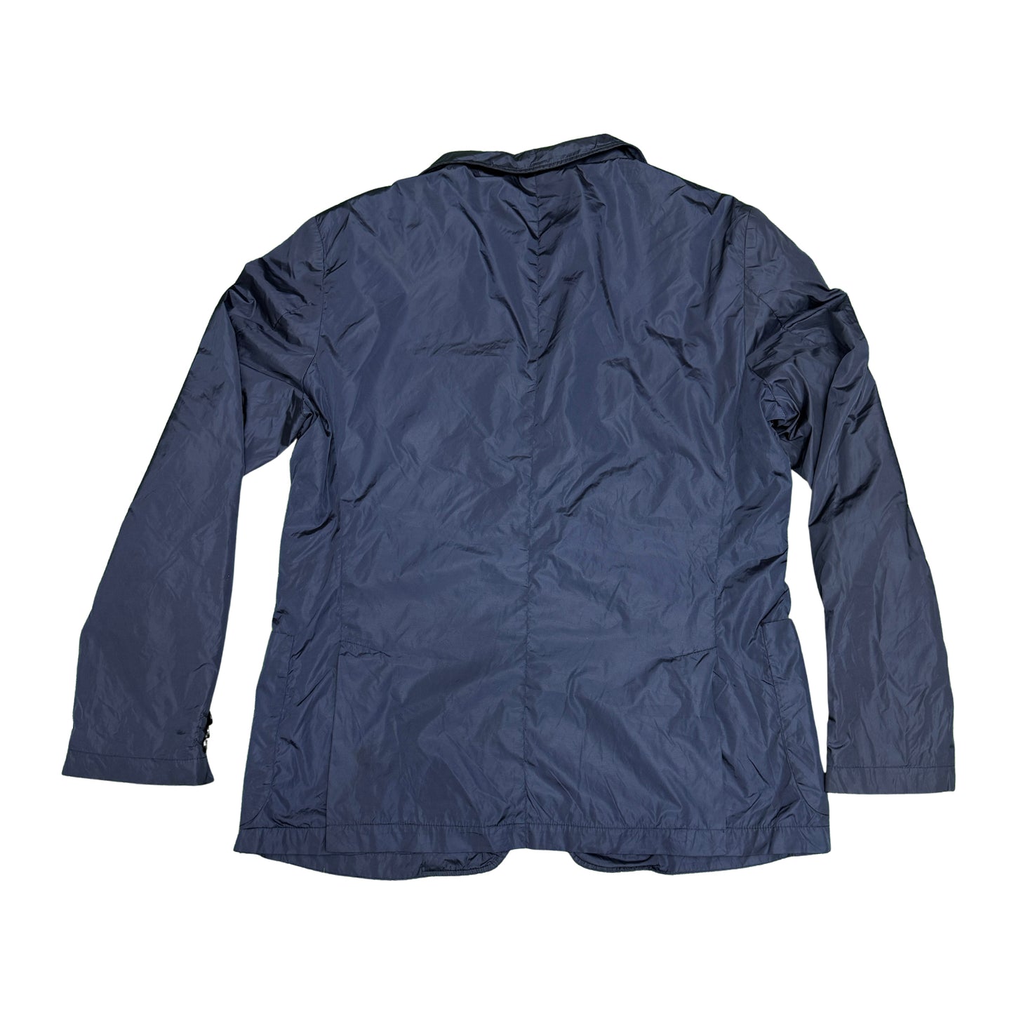 Prada Men's Navy Blue Nylon Blazer Jacket (Size Medium)