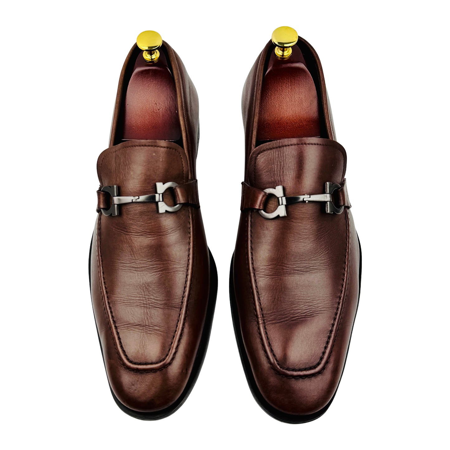 Salvatore Ferragamo Men's Gancini Leather Bit Loafers (Size 44/44.5)