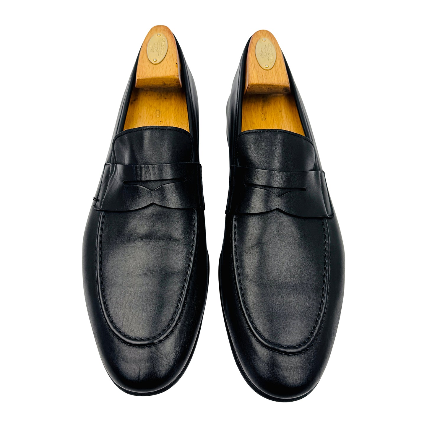 Berwick 1707 Black Penny Loafers (Size 43/43.5) - 5062