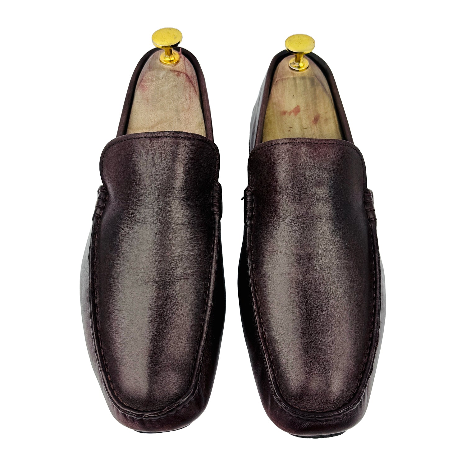 Front image of Bally Men's Brown Driving Loafers (Size 41/41.5)