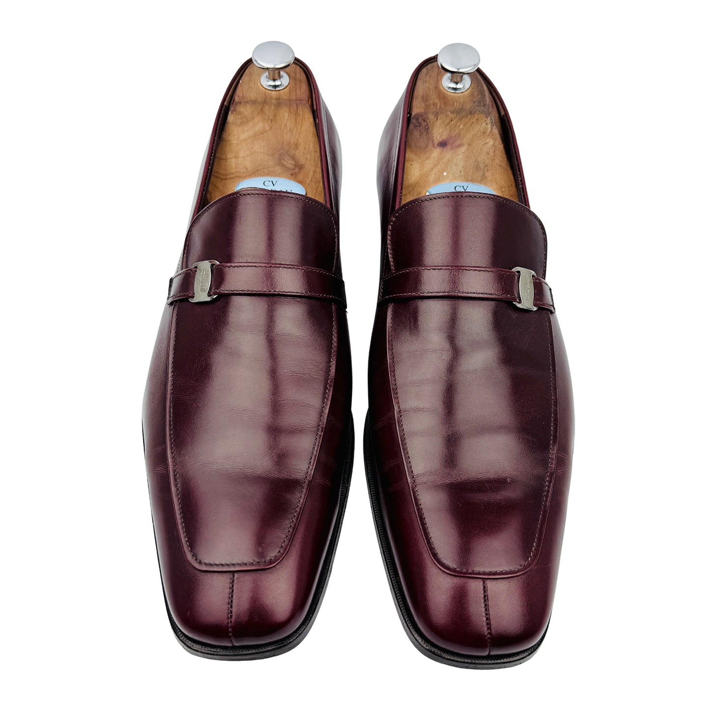 Salvatore Ferragamo Oxblood Leather Loafers (Size 44/44.5) - UC36604