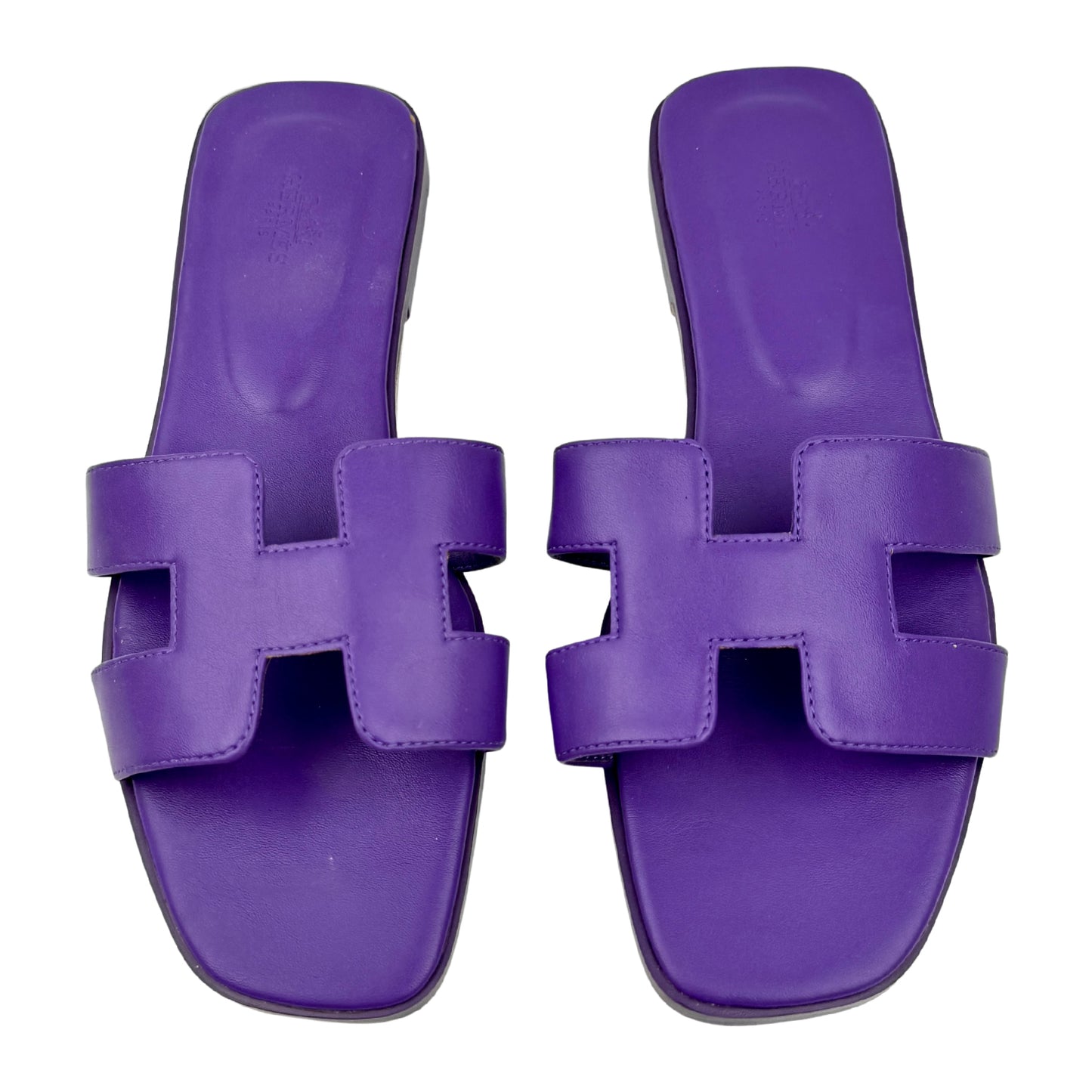 Hermès Women's Oran Purple Sandal Slippers (Size 39)