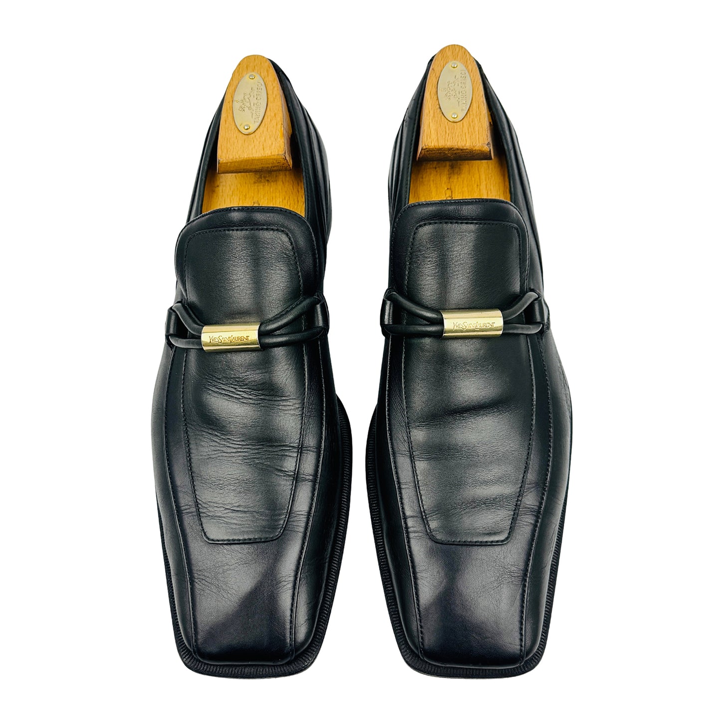 Yves Saint Laurent Black Leather Loafers (Size 42.5)