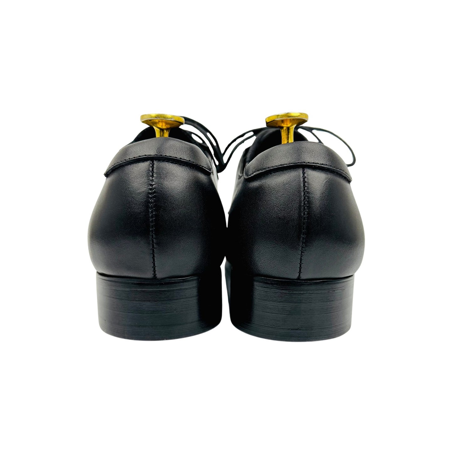 Salvatore Ferragamo Black Calf Leather Oxfords (Size 40/41)