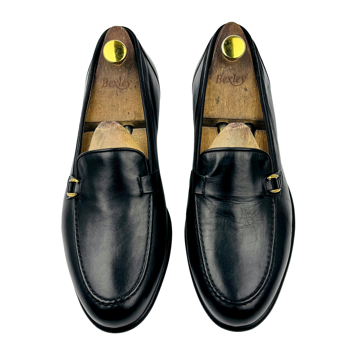 Bally Men's Black Leather Italian Loafers (Size 43)