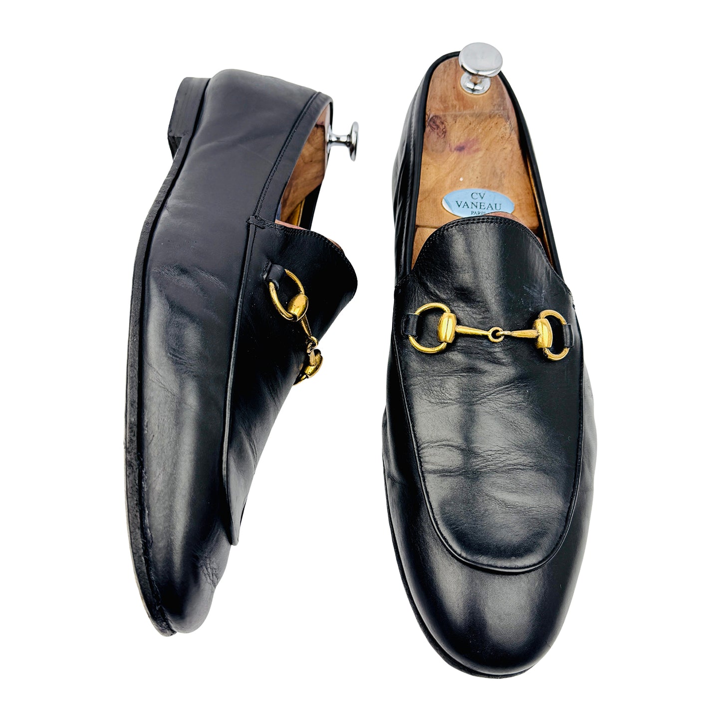 Gucci Men's Horsebit Black Leather Loafers (Size 44.5/45)