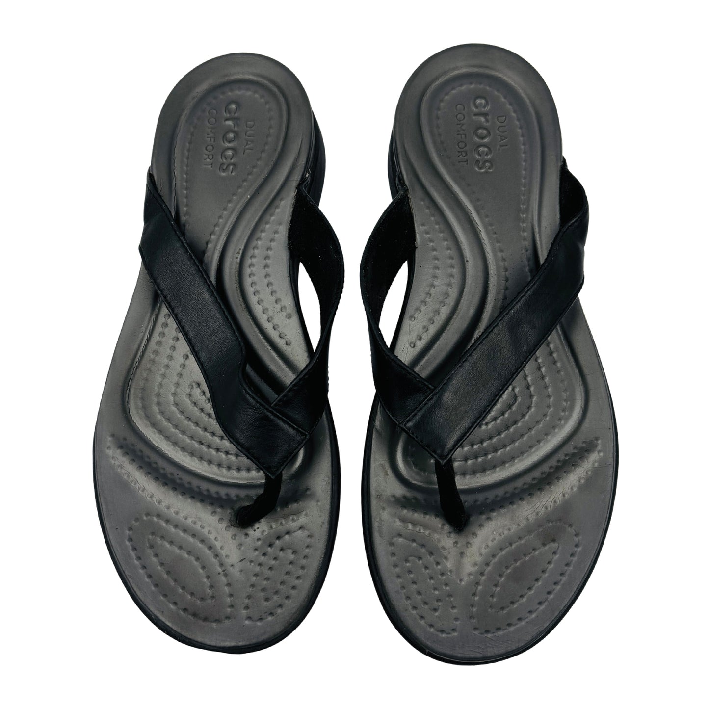 Crocs Capri V Black Foam Slippers (Size 39/39.5)
