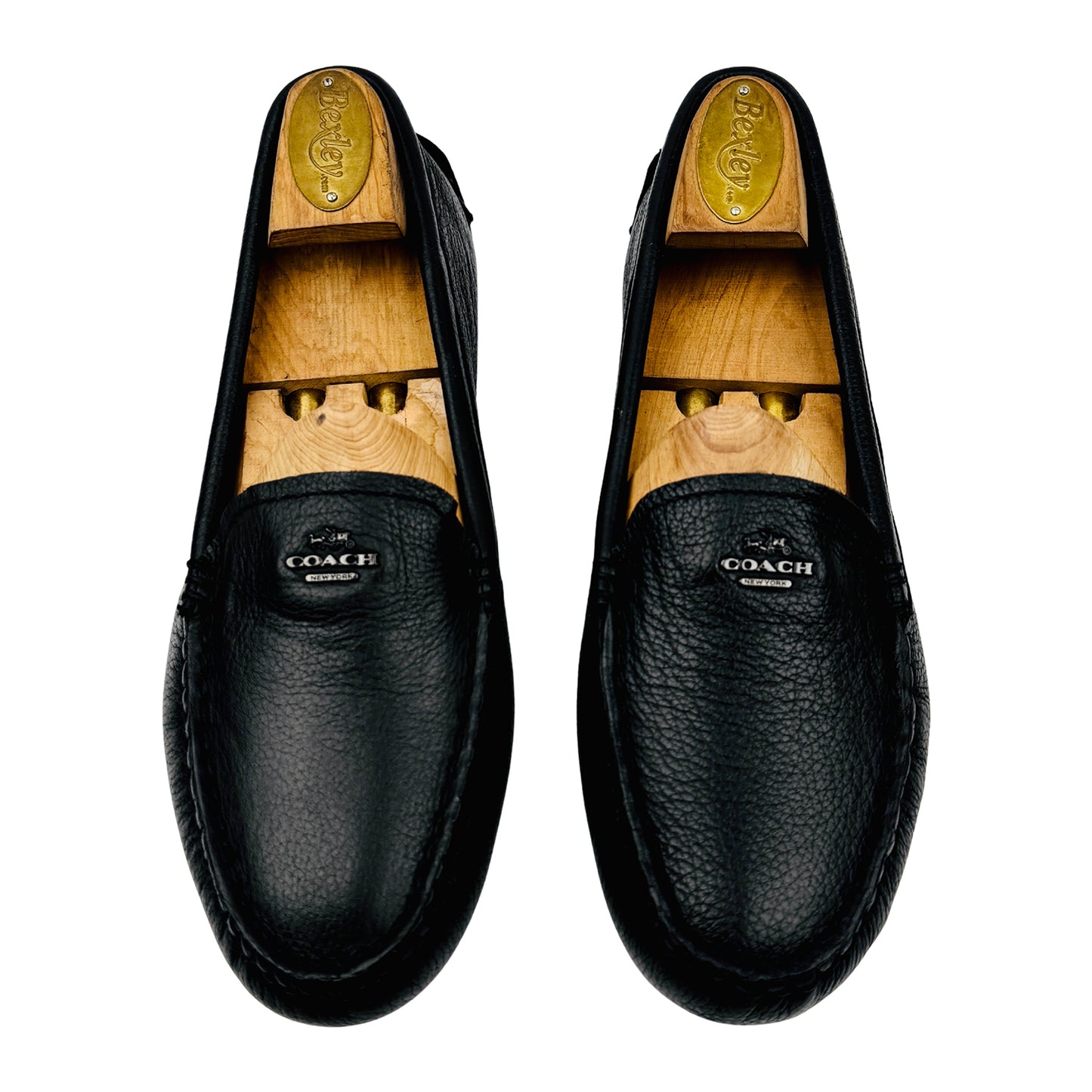 Coach Amber Black Leather Mocassins (Size 37.5/38) - A00276