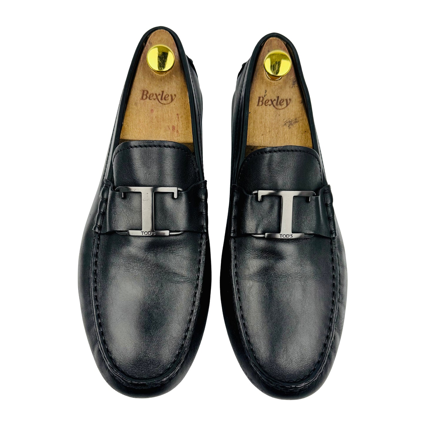 Tod's Men's T Logo Black Leather Loafers (Size 44)