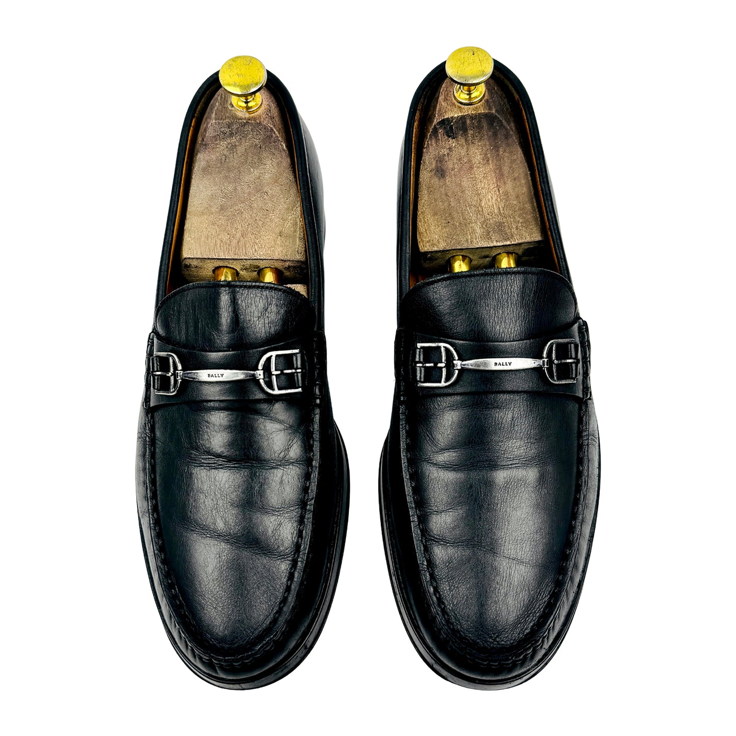 Bally Men's Black Leather Bit Loafers (Size 43)