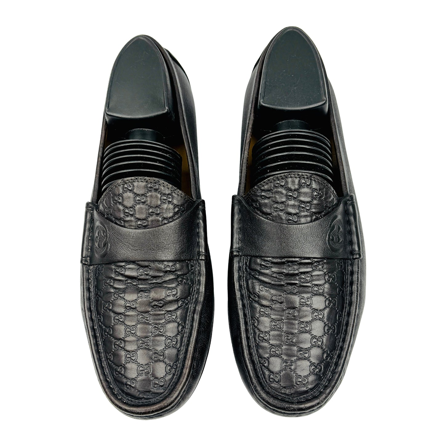 Gucci Black Leather Loafers (Size 39) - 322929