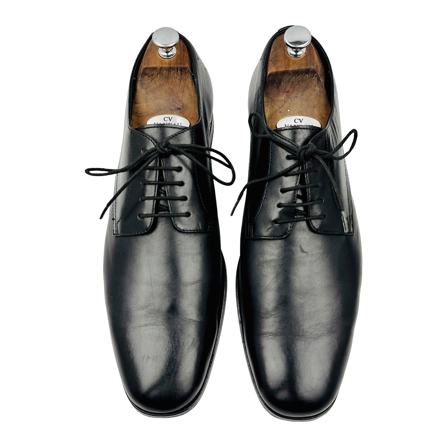 Hugo Boss Men's Black Leather Derby Shoes (Size 44.5) - 50190694
