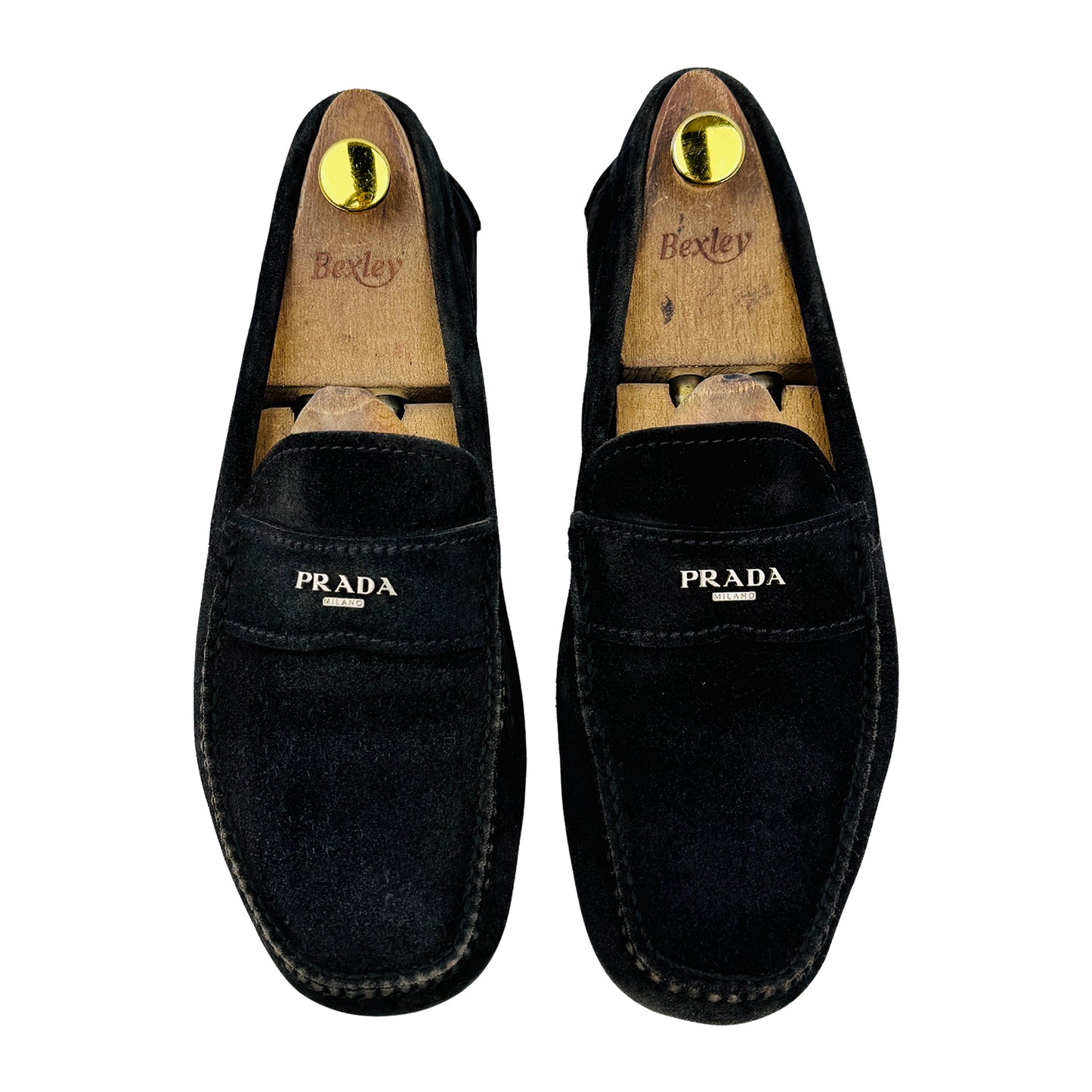 Prada Men's Black Suede Driving Loafers (Size 43.5)