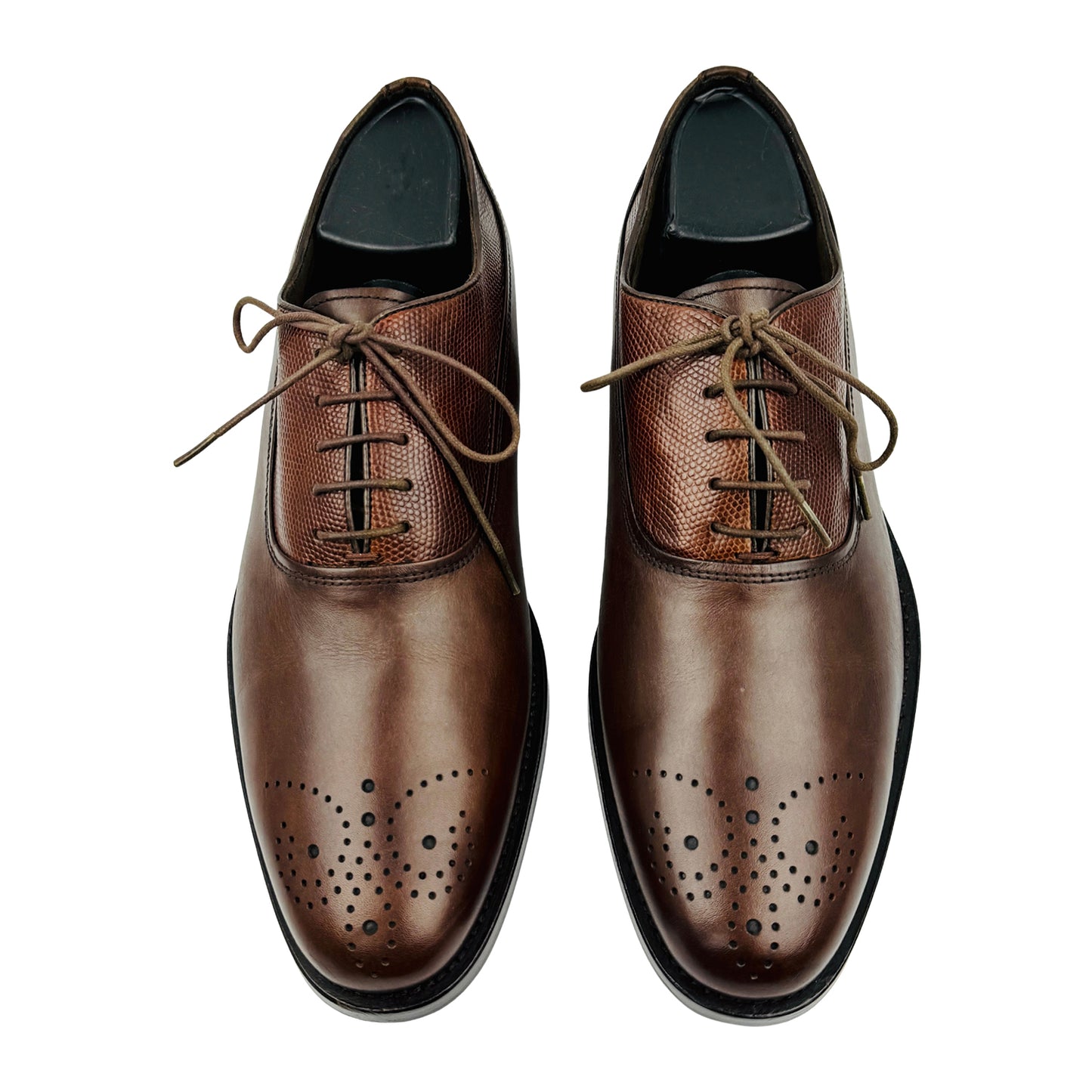 Balmain Men's Brown Leather Brogue Shoes (Size 41)