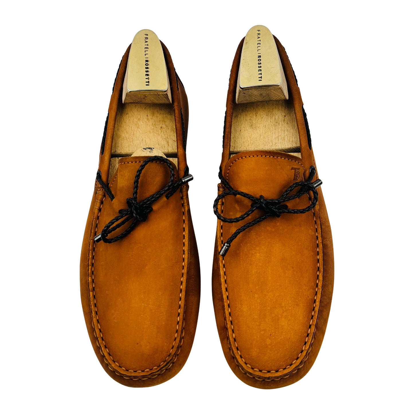 Tod's Gommino Camel Orange Suede Loafers (Size 43)
