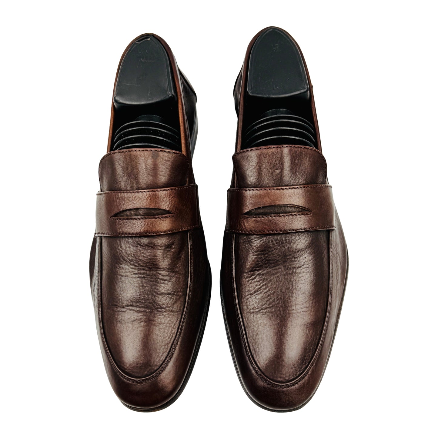 Moreschi Dark Brown Leather Penny Loafers (Size 40/40.5)