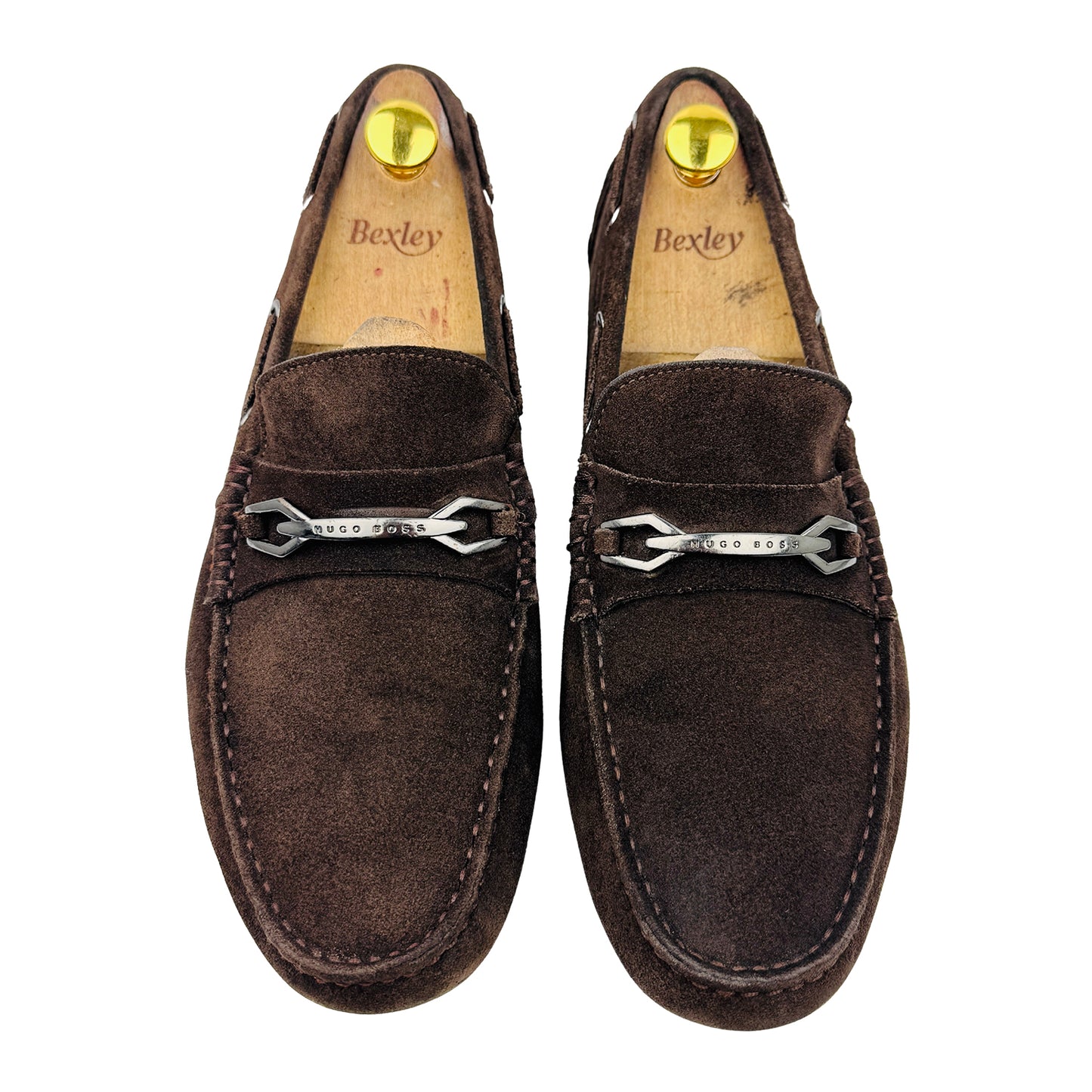 Hugo Boss Men's Brown Suede Bit Driving Loafers (Size 43)