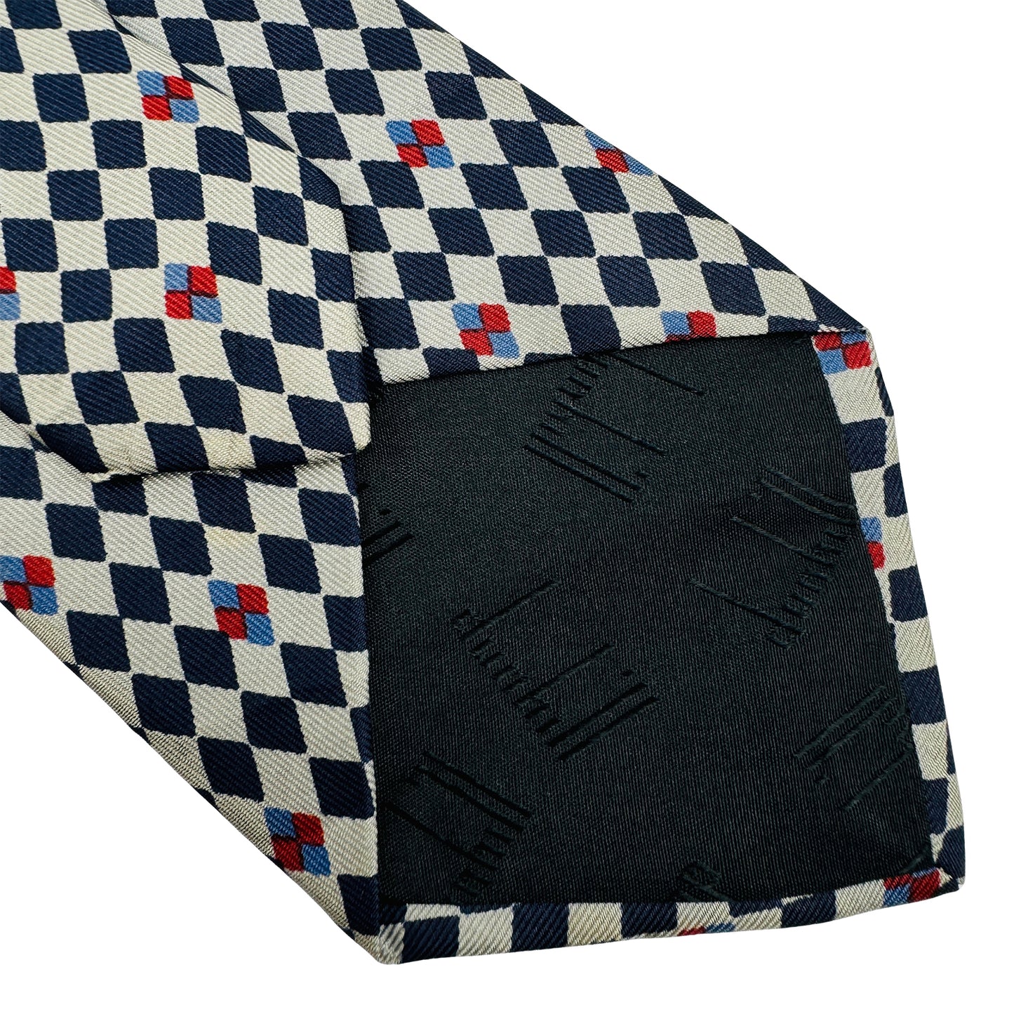 Dunhill Off-White 'Checkerboard Pattern' Tie (Size Slim Fit)