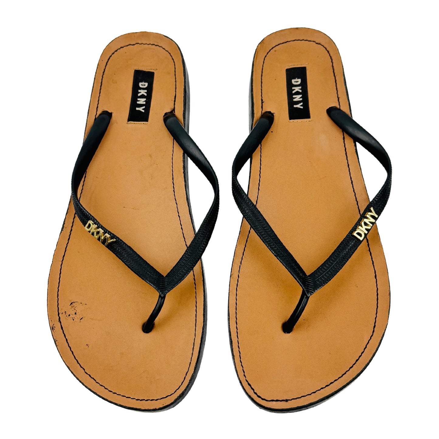 DKNY Women's Madi 'Black Brown' Slippers (Size 38.5/39)