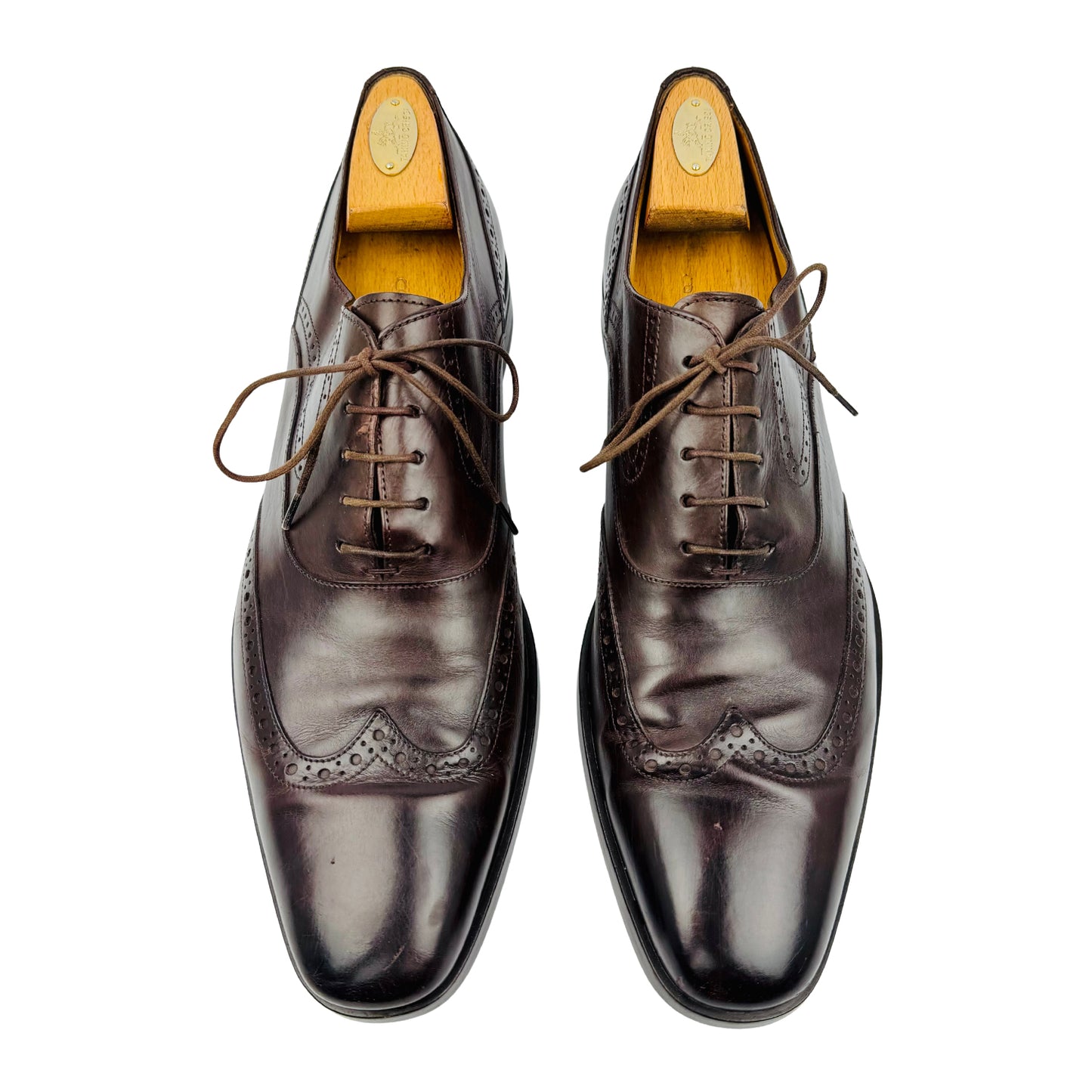 Hugo Boss Men's Brown Leather Derby Shoes (Size 44.5)