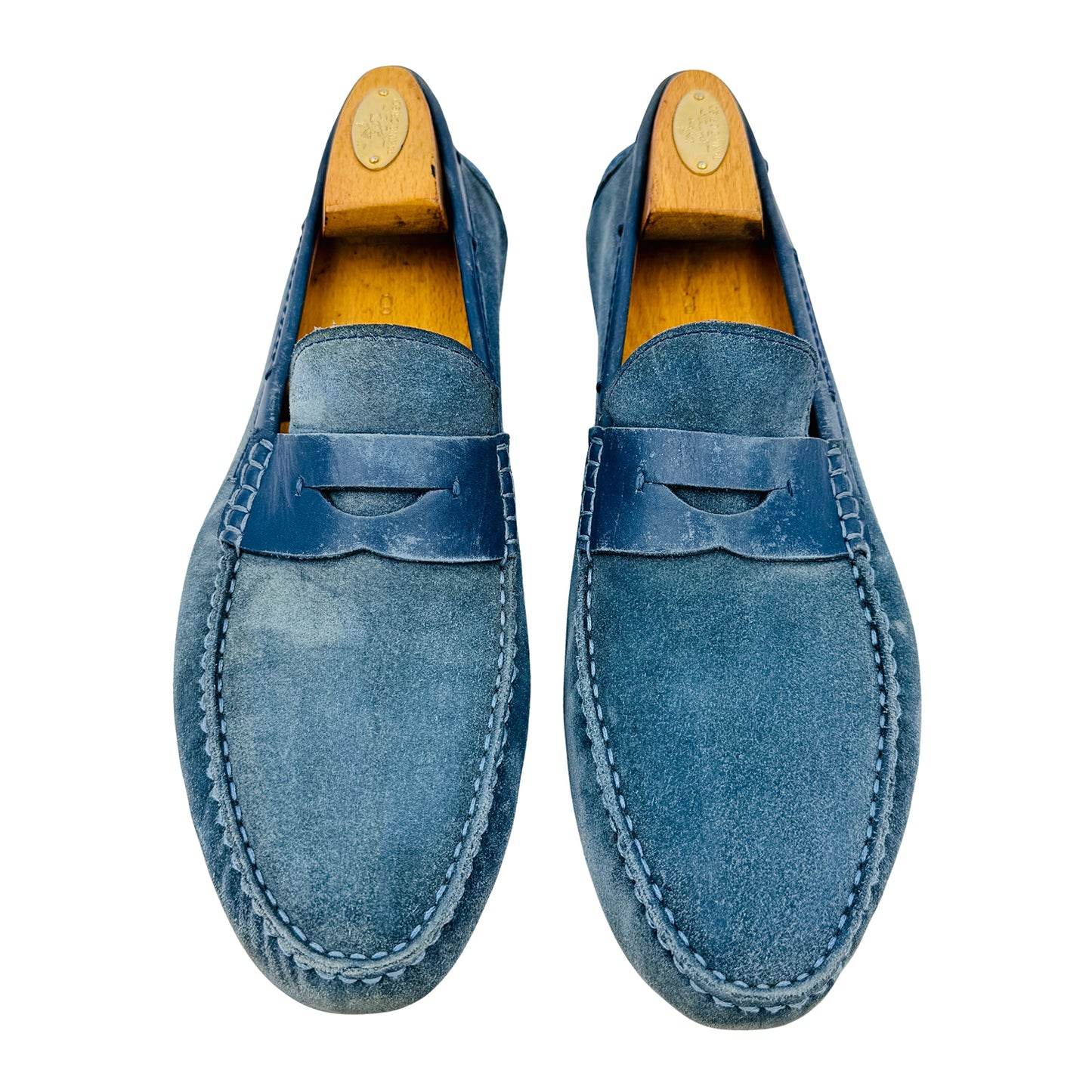 Hugo Boss Men's Penny Blue Suede Loafers (Size 42/42.5)