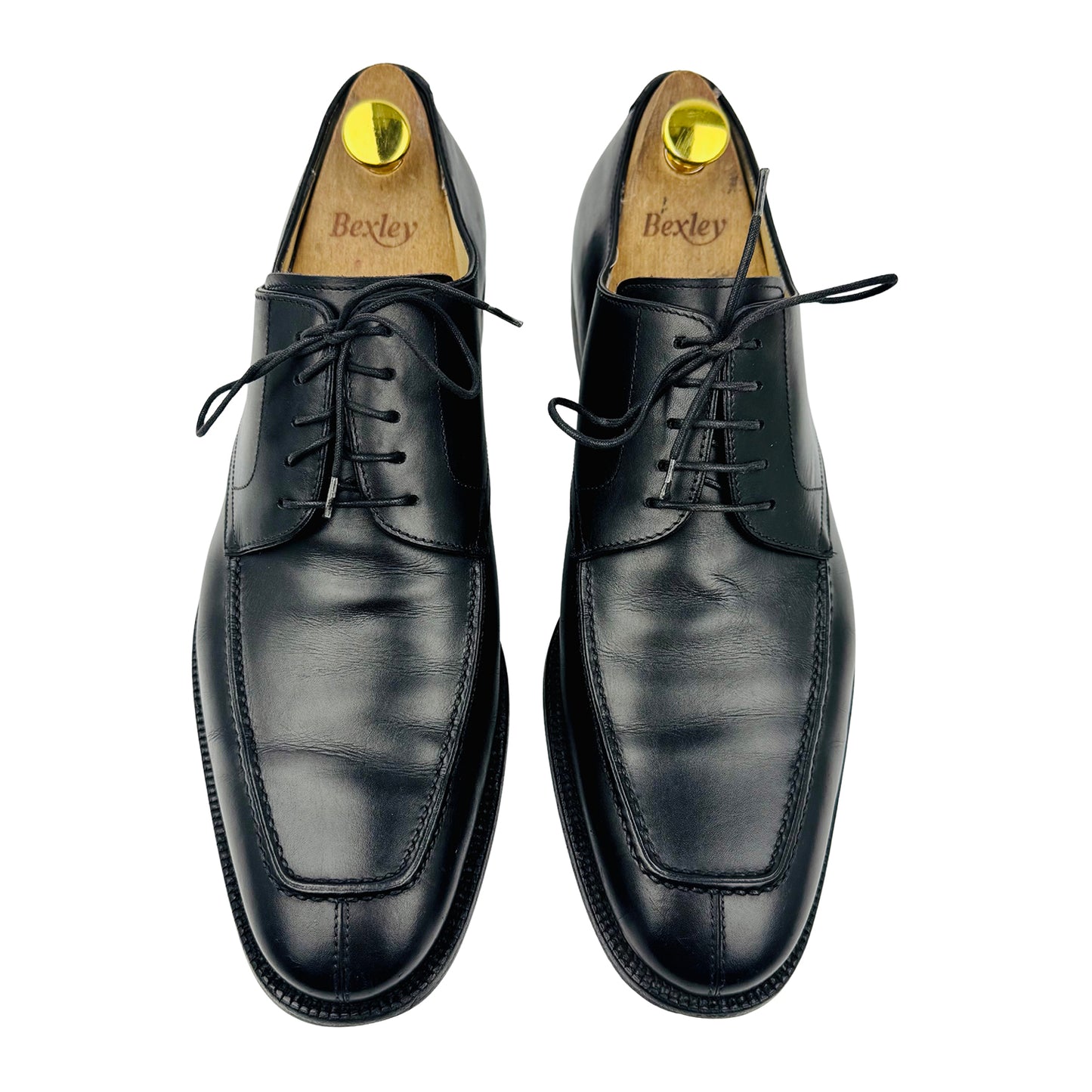 Salvatore Ferragamo Black Leather Derby Shoes (Size 44/44.5)