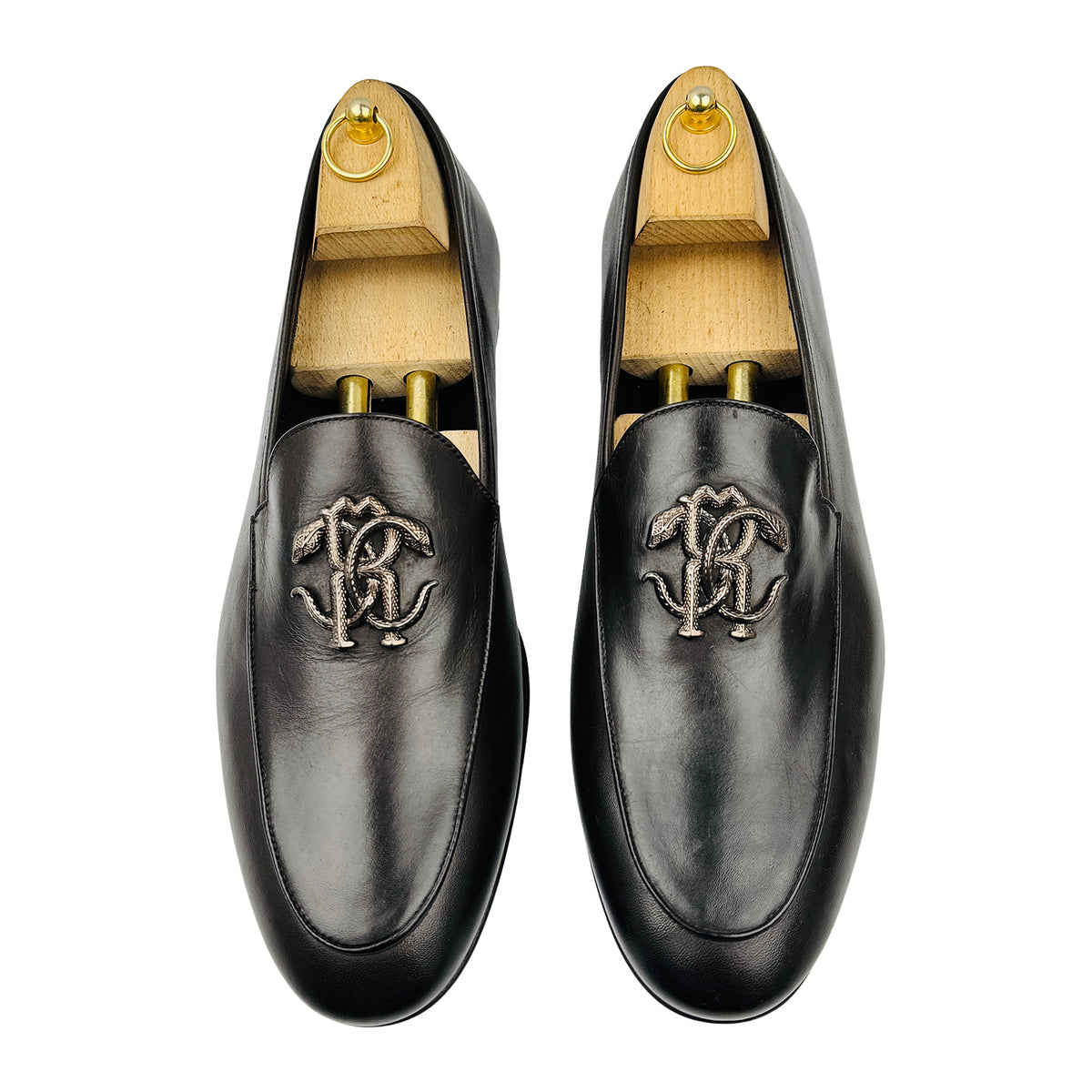 Roberto Cavalli RC Monogram Leather Loafers (Size 46)