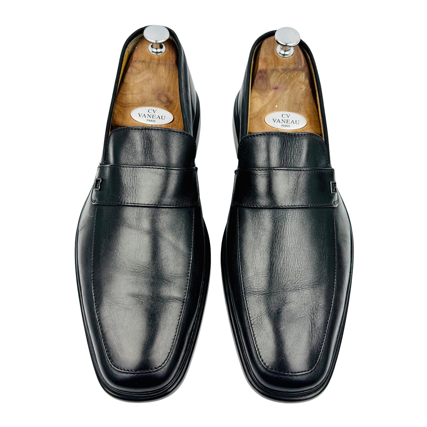 Bally Men's Black Leather Italian Loafers (Size 45)