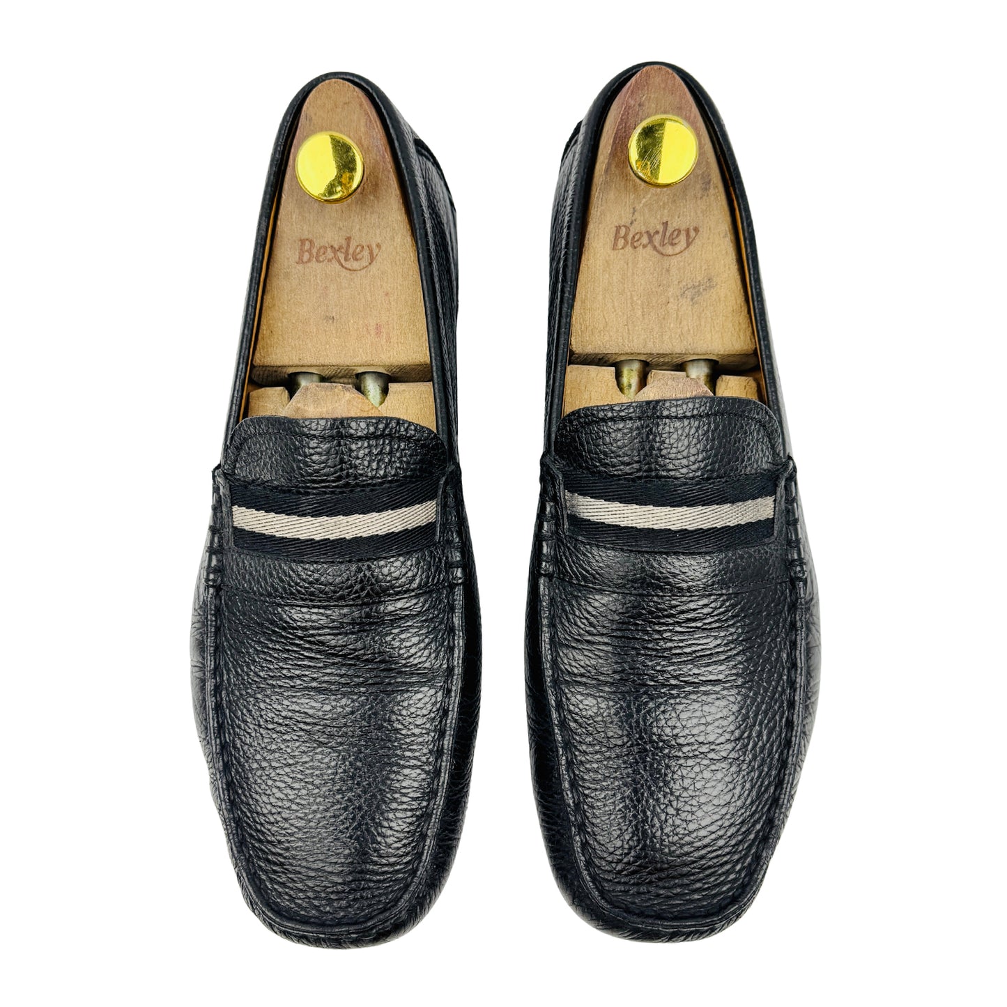 Bally Wabler Black Grained Leather Loafers (Size 42.5/43)