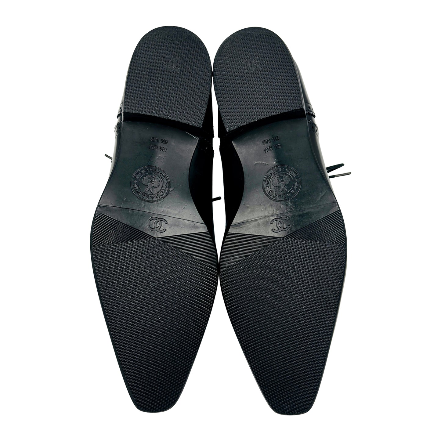 Bally Men's Black Leather Derby Shoes (Size 40/40.5)