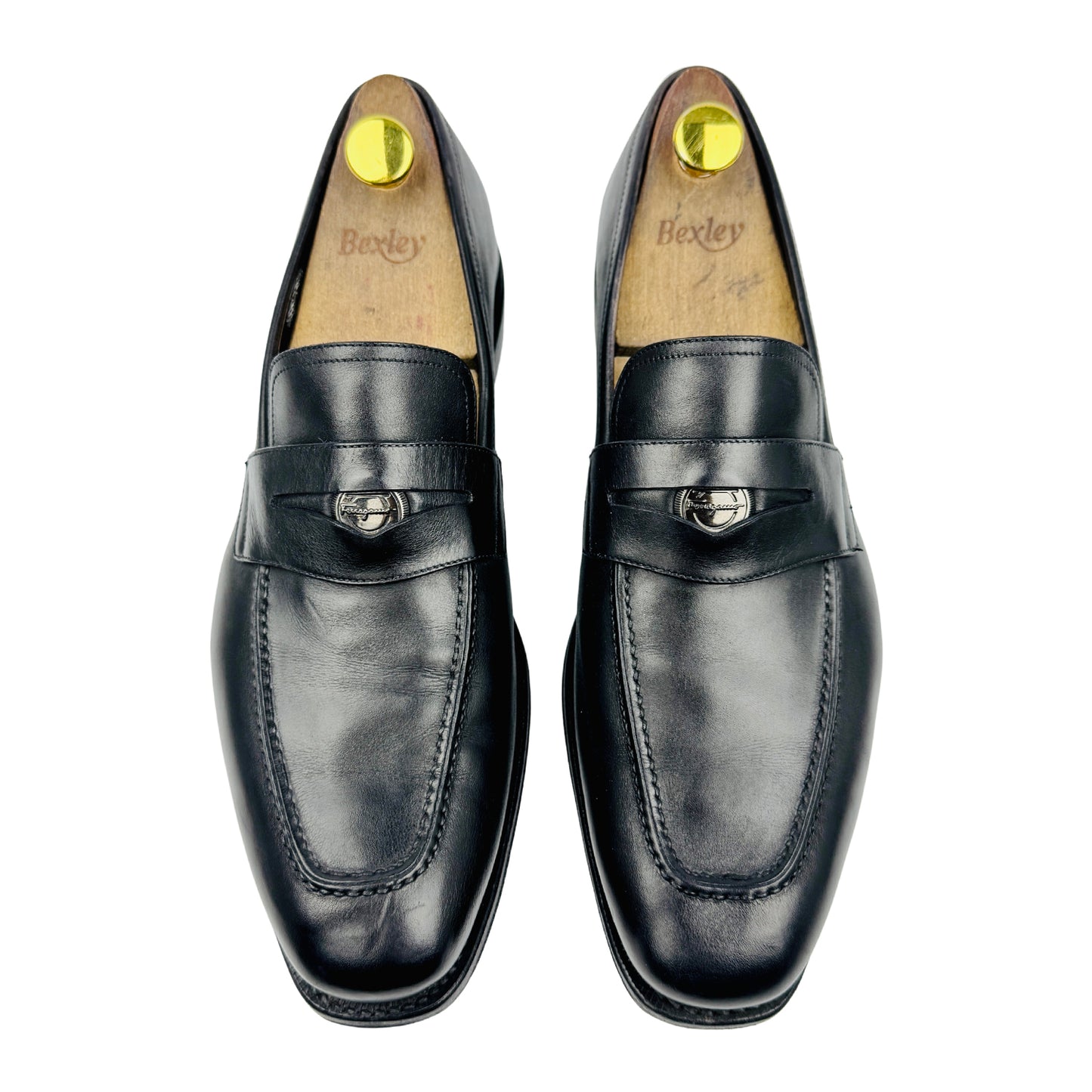 Salvatore Ferragamo Men's Black Penny Loafers (Size 43)