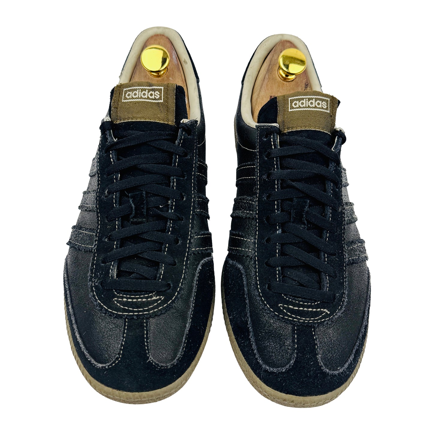 Adidas Universal Black Leather & Suede Sneakers (Size 43.5) - 018418