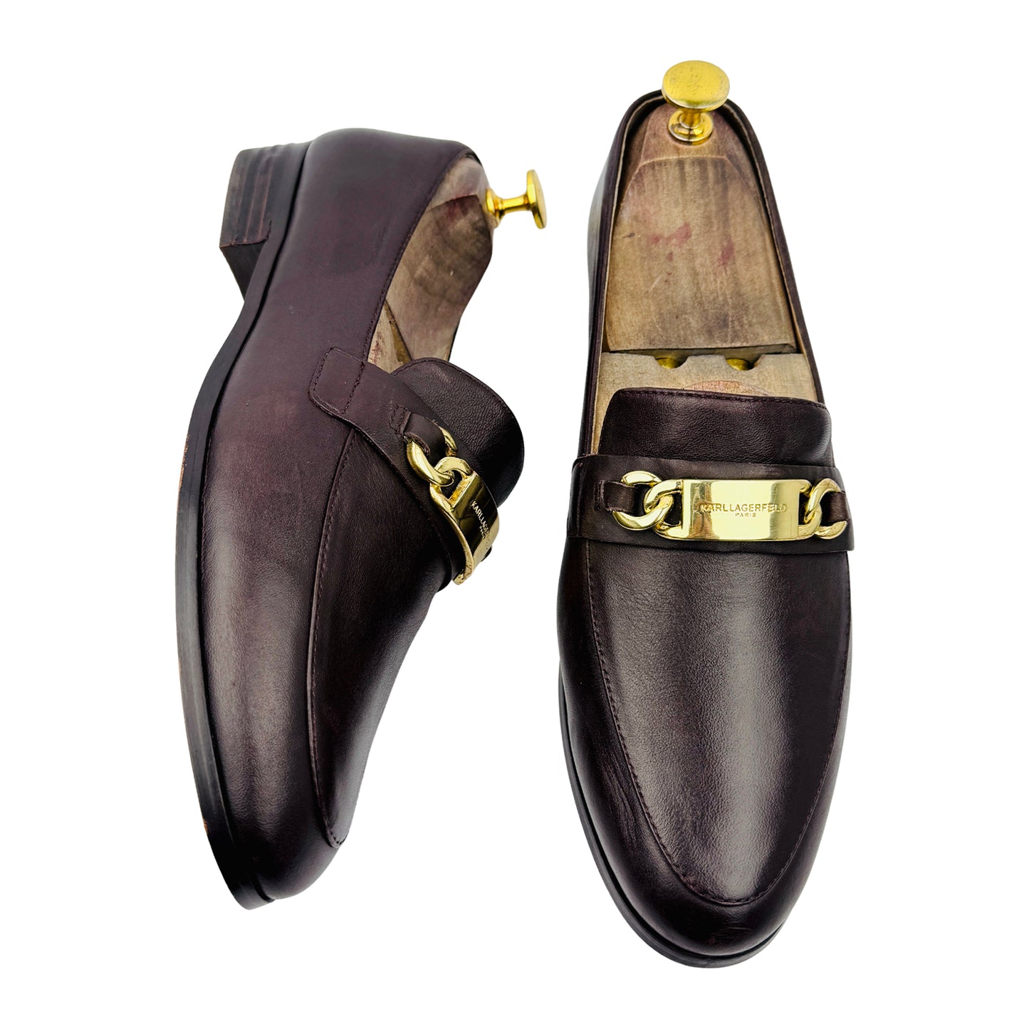 Karl Lagerfeld Cabana Bit Brown Loafers (Size 41/41.5)