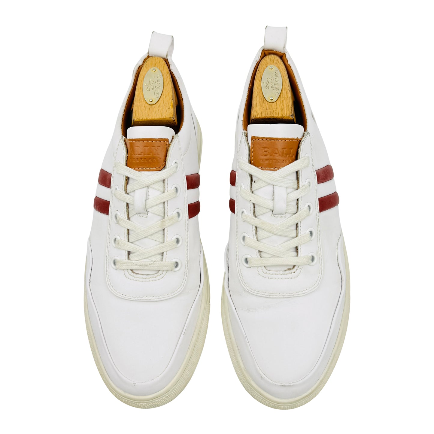 Bally Men's Oriano White Leather Sneakers (Size 41)