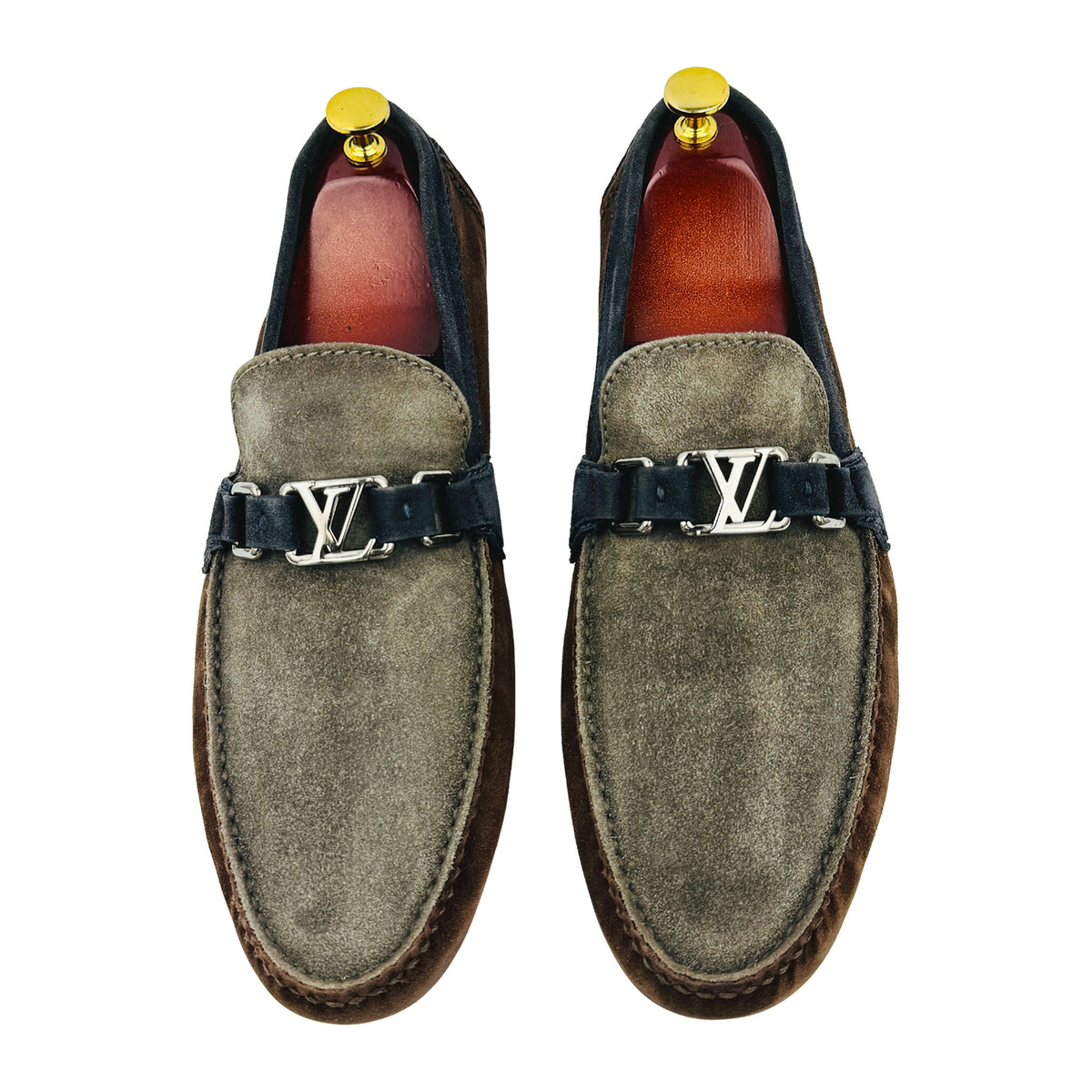 Louis Vuitton Hockenheim Suede Tri Color Loafers (Size 46)