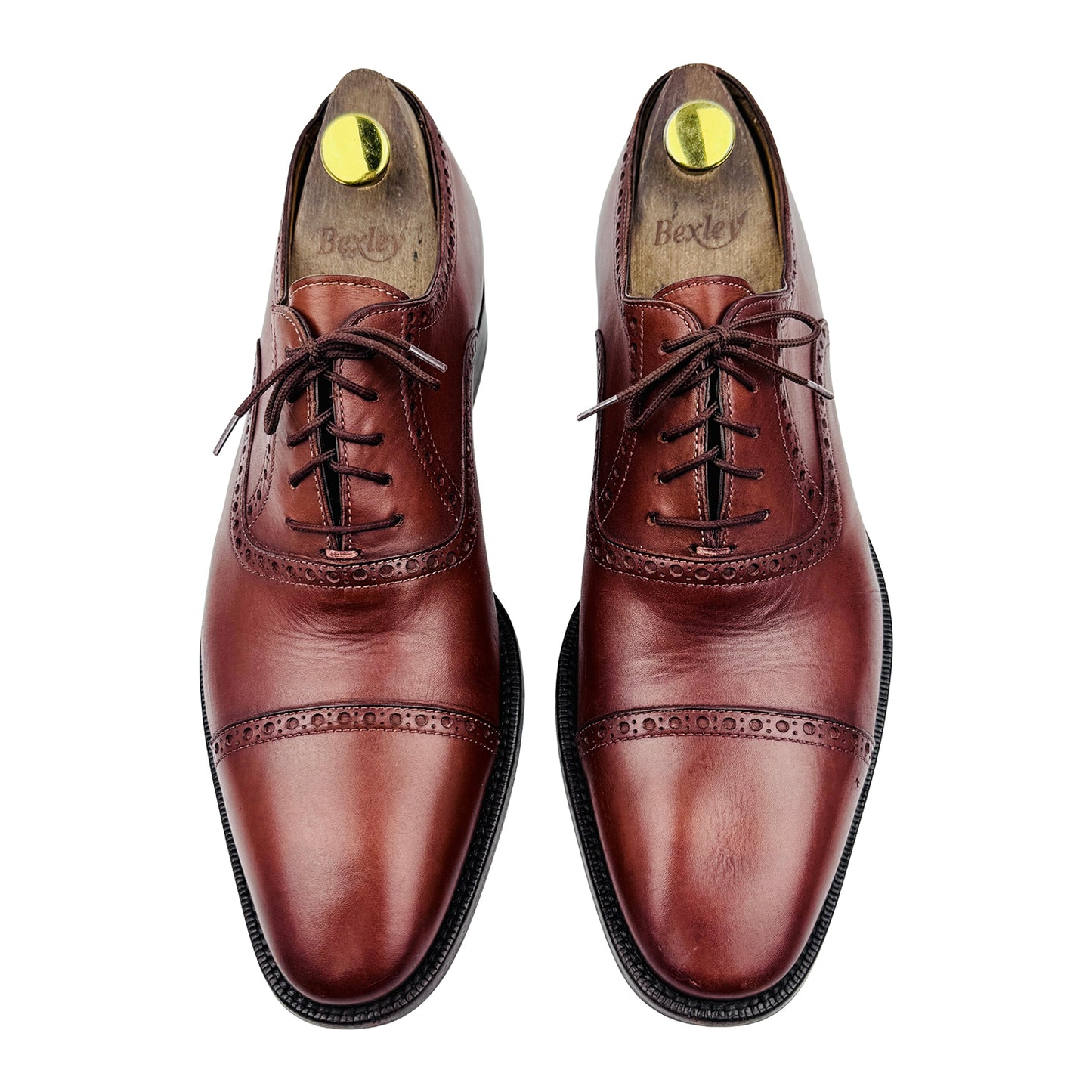Santoni Men's Brown Leather Oxfords (Size 42.5)