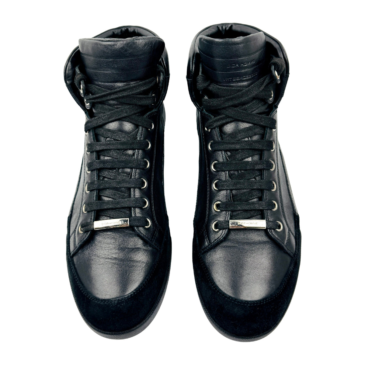 Dior Homme Black Leather High Top Sneakers (Size 42)