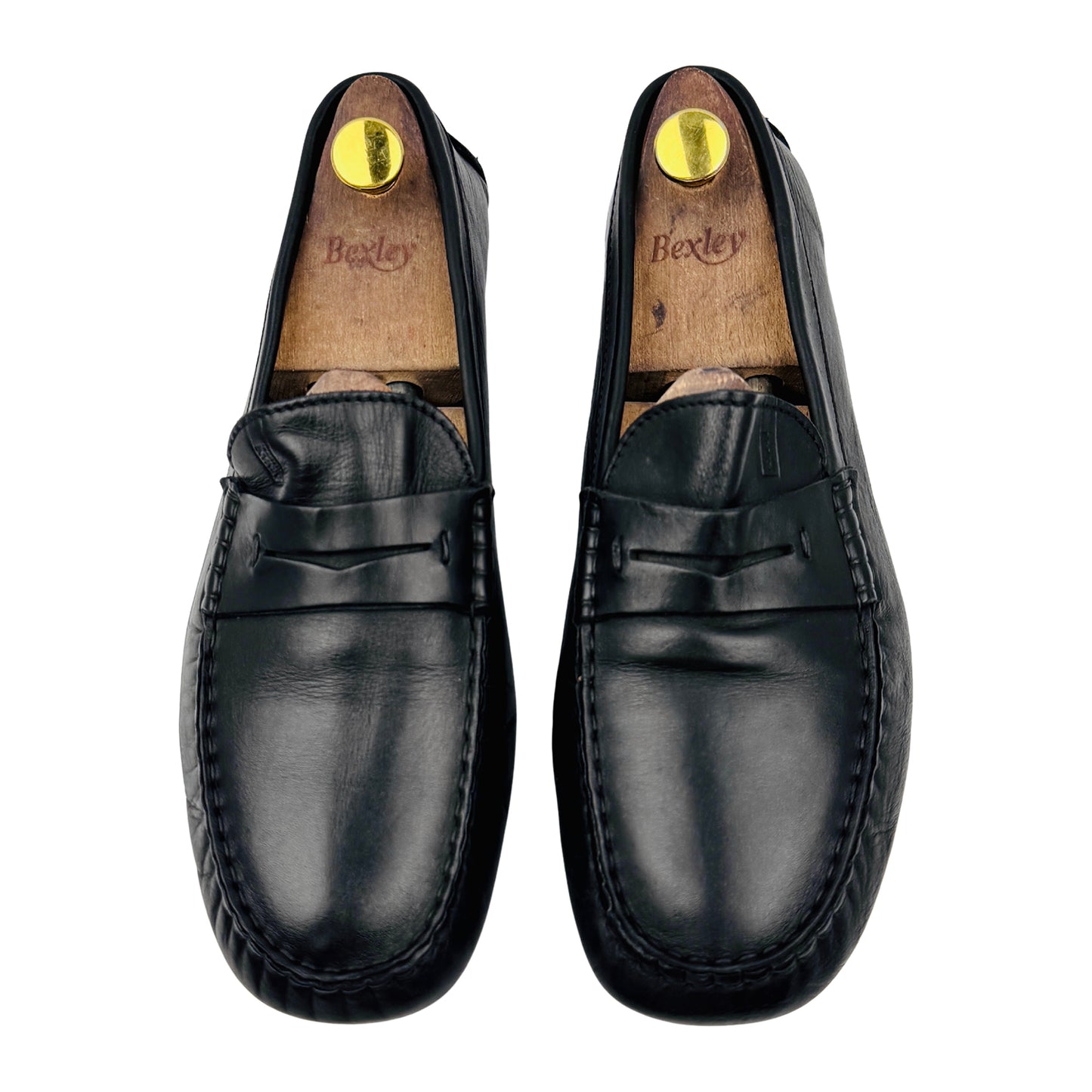Armani Men's Black Leather Loafers (Size 43/43.5)