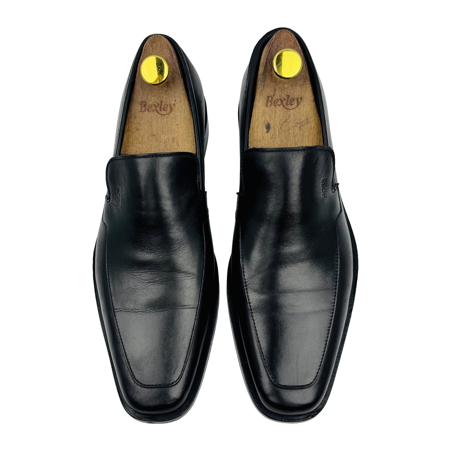 Hugo Boss Men's Black Leather Loafers (Size 42)