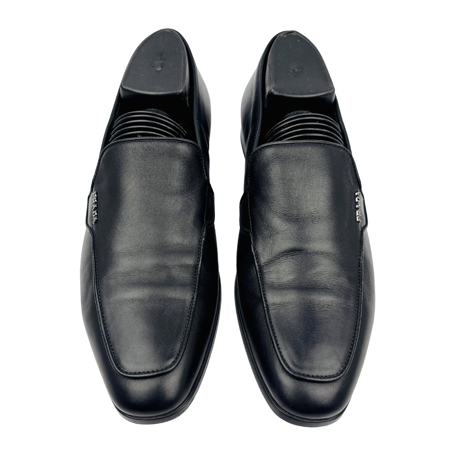 Prada Men's Black Leather Loafers (Size 39.5/40) - 2DC189