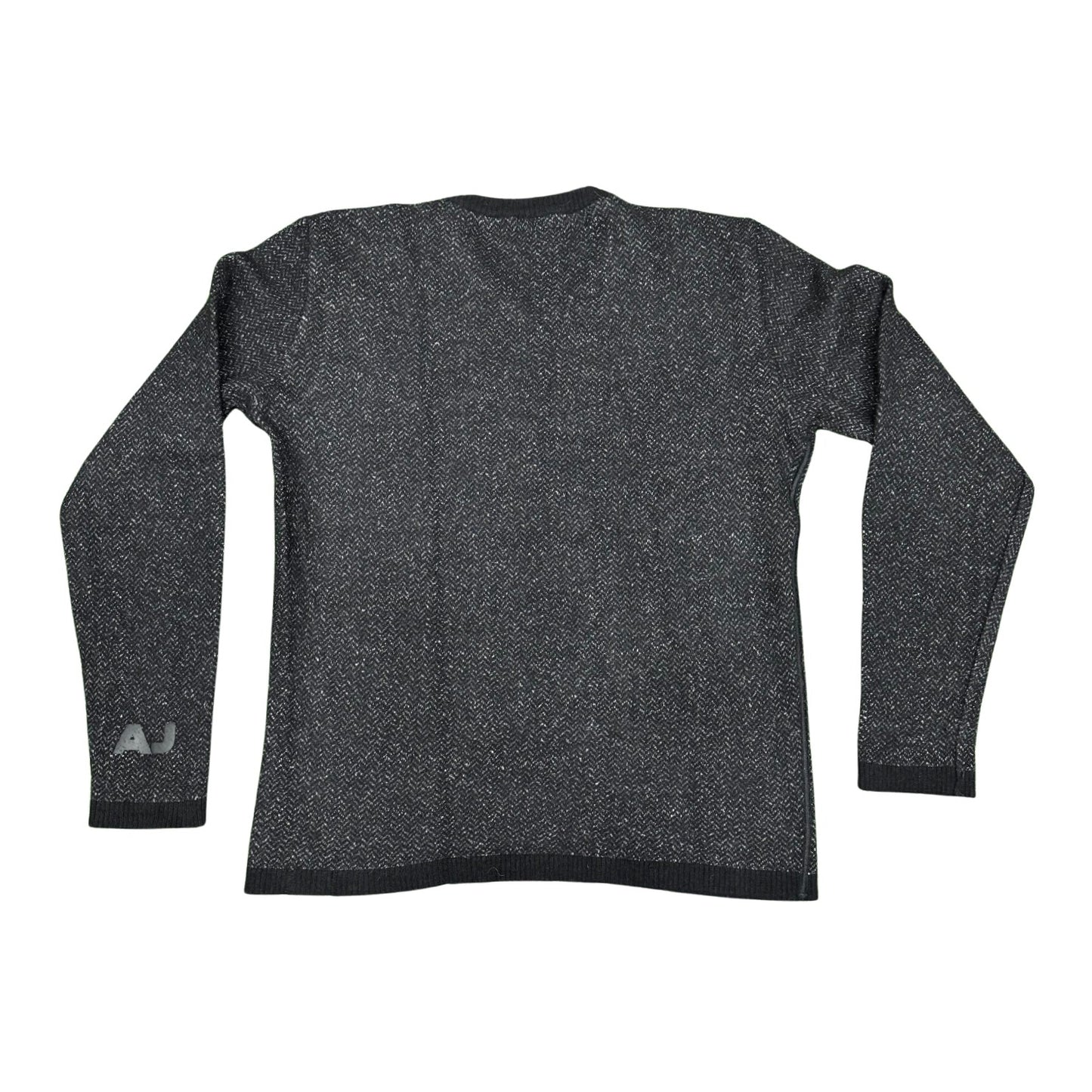Armani Jeans V-Neck Charcoal Black Sweater (Size Small)