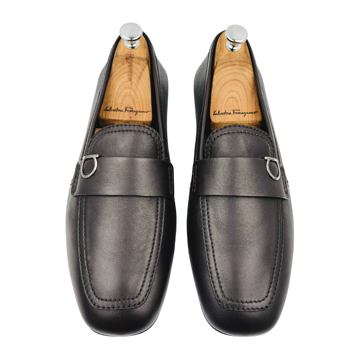 Salvatore Ferragamo Debros Leather Loafers (Size 44/44.5)