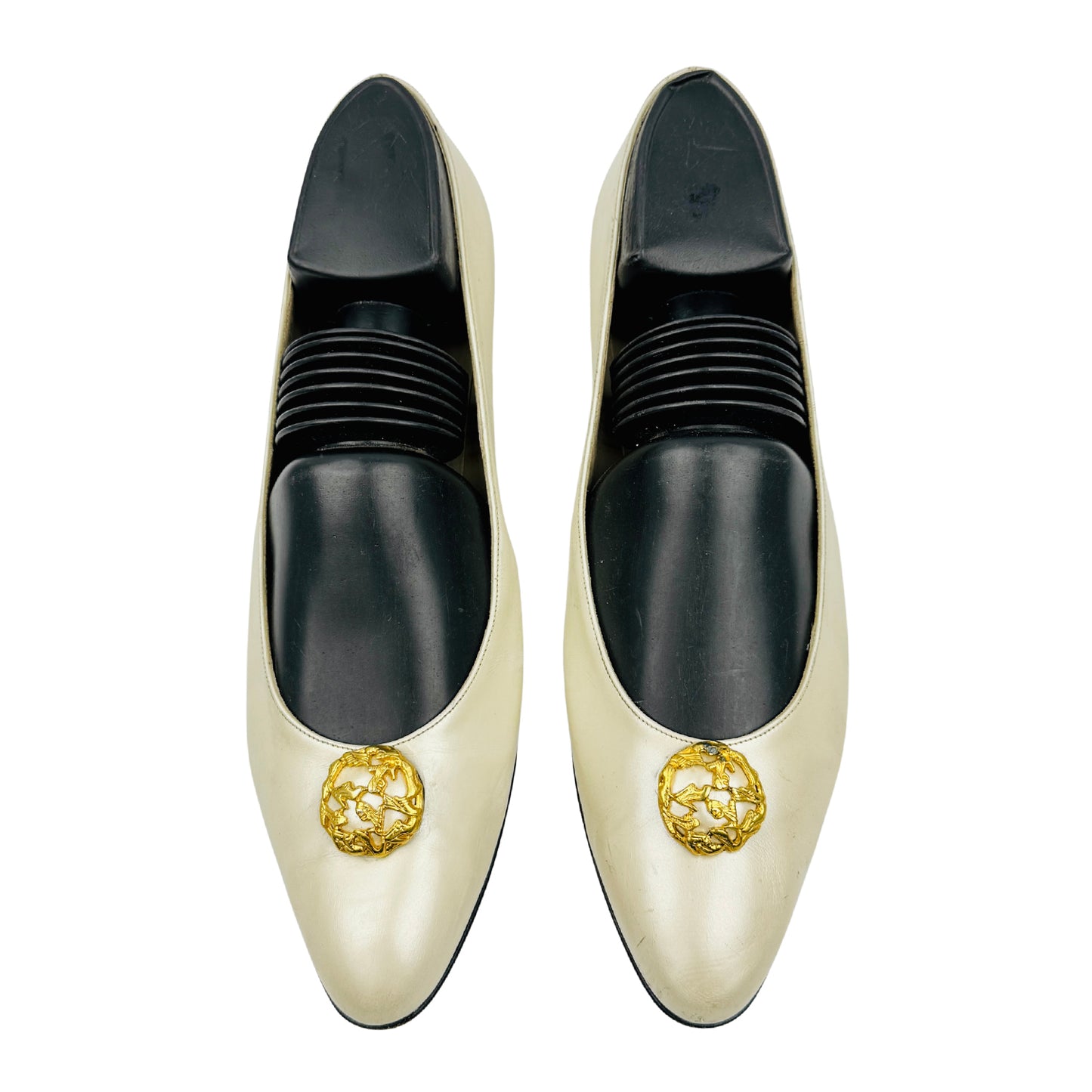 Salvatore Ferragamo Cream Leather Heels (Size 39/39.5)