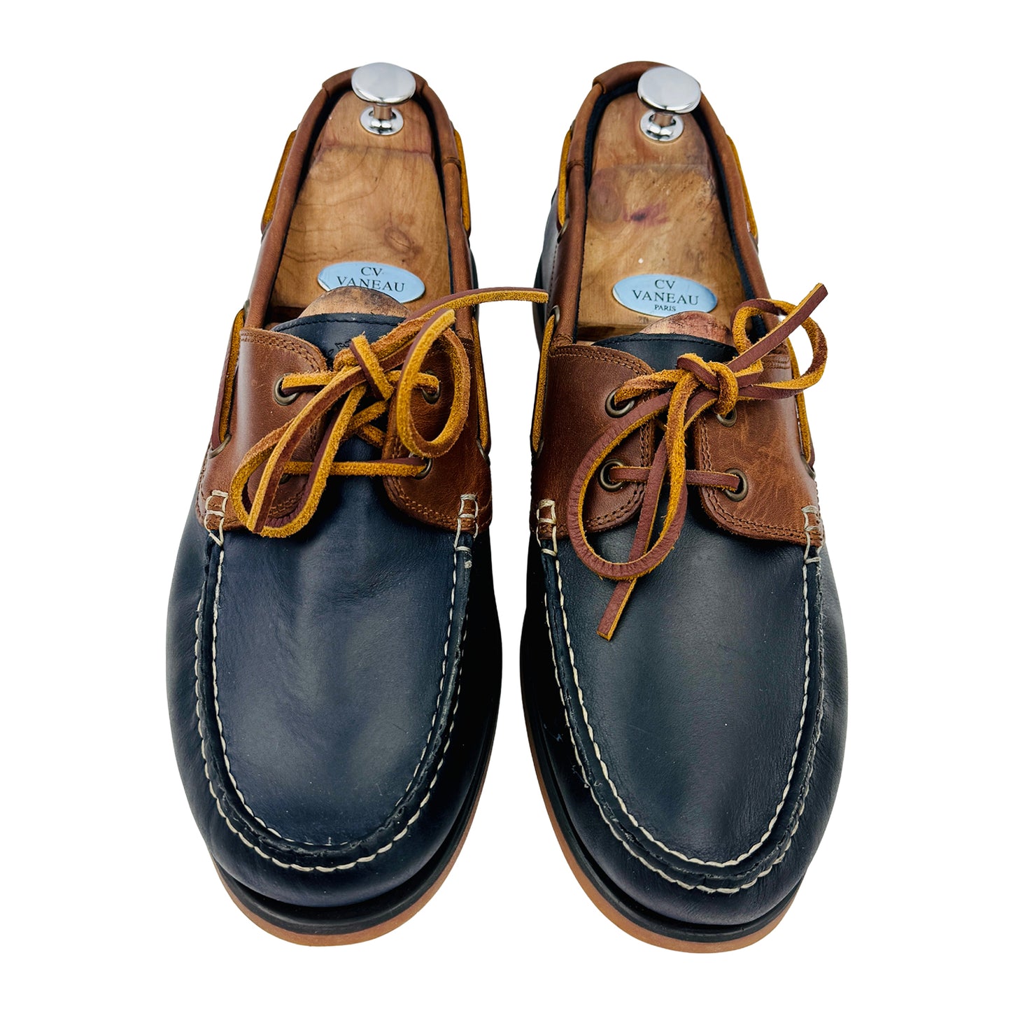 Marks & Spencer Men's Wide Fit Leather Boat Shoes (Size 45.5/46)