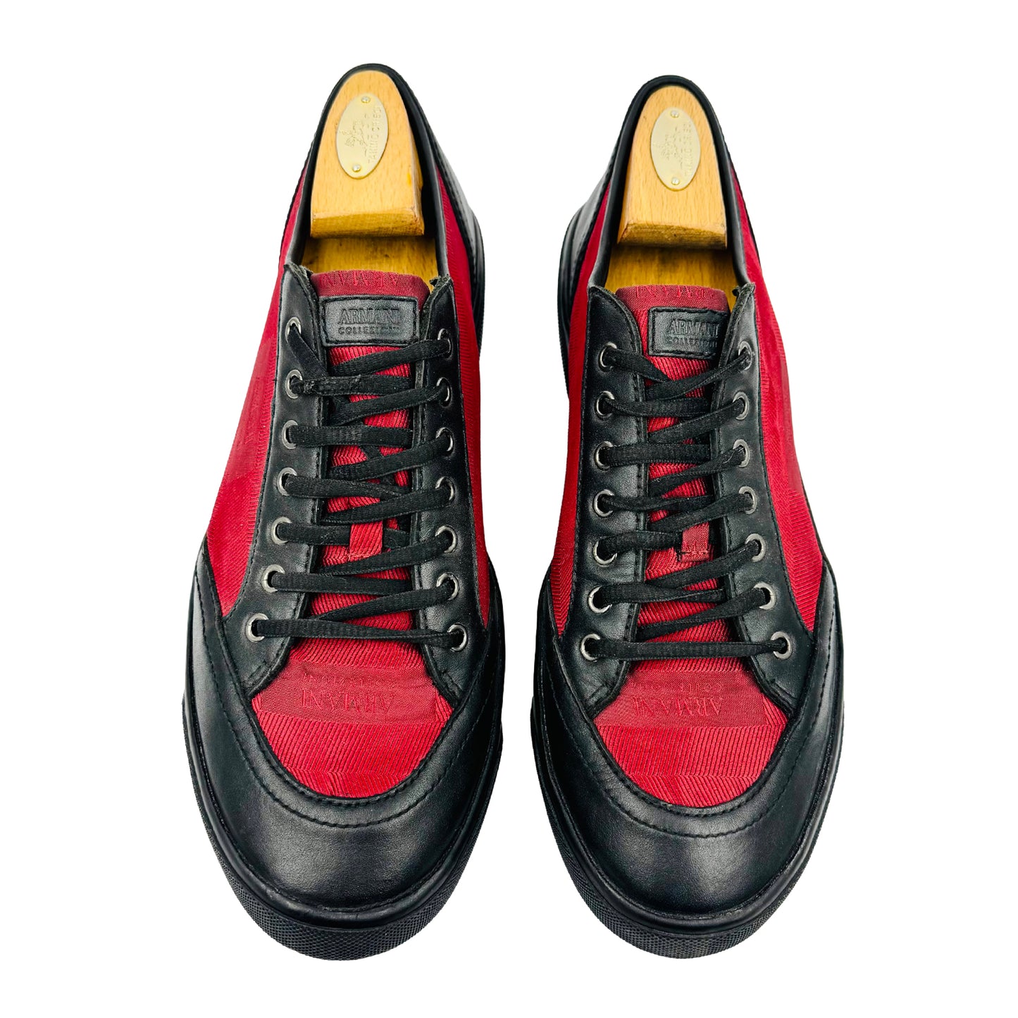 Armani Collezioni Canvas Leather Sneakers (Size 43)